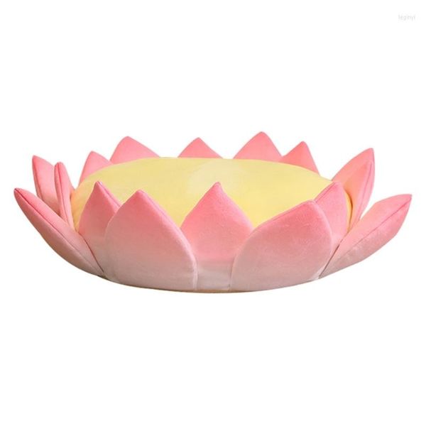 Pillow E56C Meditação 3D Lotus Flor Shape Yoga