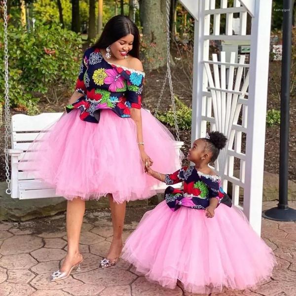 Saias rosa tutu saia garotinha para vestidos de baile de casamento tule tule elástico banda bebê meninas maxi