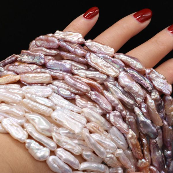 Perline Perle d'acqua dolce naturali Perline sfuse barocche rettangolari irregolari per la creazione di gioielli Accessorio per collana, orecchini, bracciale fai da te