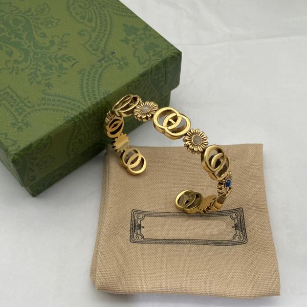 Fnyc Bangle Donna Bracciale in argento Designer Gioielli aperti Fiore d'oro Amore g per uomo Braccialetti tigre di lusso Festa Regalo di nozze Ebreo di moda