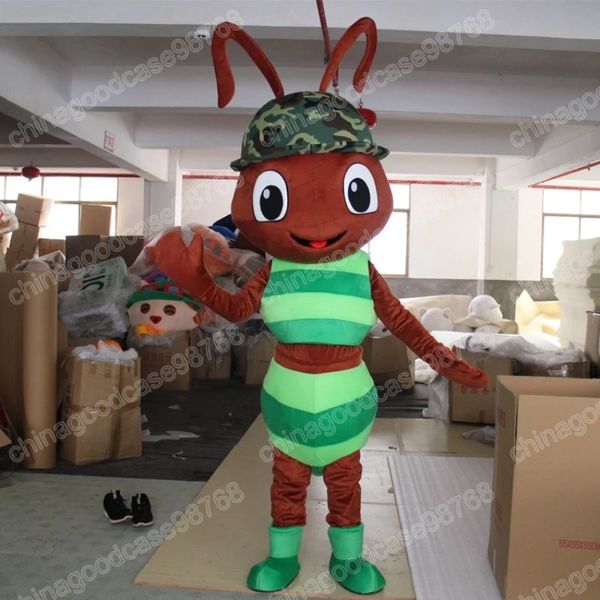 Performance Brown Ant Mascot Costume Halloween Christmas Fanche Fanche Party Dress Cartoon Character Dit Suit de festa Carnival Roupa para homens Mulheres
