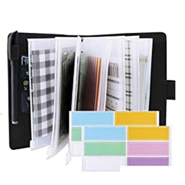 12 Regalo e avvolgendo Binder buste trasparenti Sistema di pianificazione del budget Budget Notepad Inculta in contanti in contanti Drop Delivery Home Home GAR DHXPZ regalo