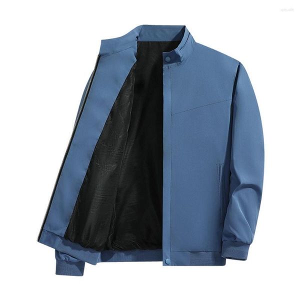 Jackets masculinos 2023 Jaqueta de bombardeiro Men moda moda casual windbreaker coat primavera outono de outono stand slim plus size