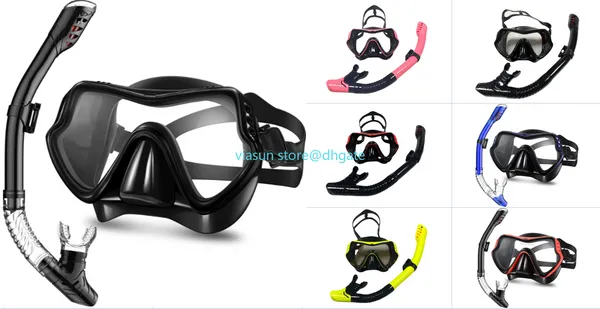 Máscara de mergulho profissional máscara de mergulho conjunto de snorkeling Salia de silicone para adultos copos de óculos de óculos de proteção