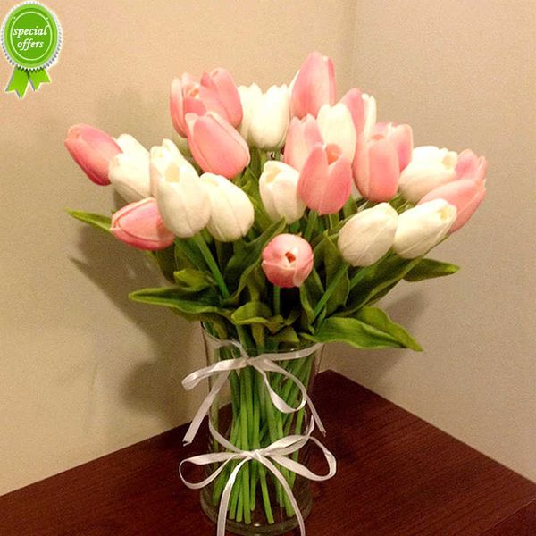 Nuovo bouquet di fiori di simulazione di tulipani artificiali Composizione floreale dal tocco reale adatta per la decorazione di nozze del soggiorno di famiglia