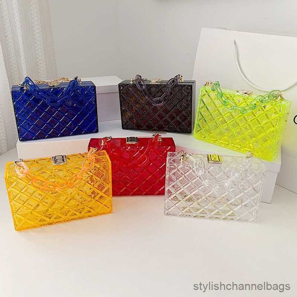 Sacos sacos de bolsas de caixa transparente de verão Coldes de moda Bolsas de crossbody Bags Mulheres Bolsas de saco de praia Bolsas claras para mulheres