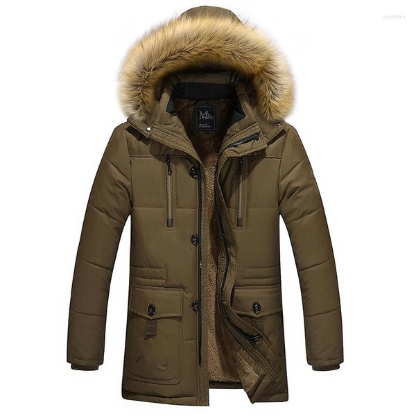 Masculino para baixo 2023 colarinho de peles com capuz de jacket jacket jacket jeak snow parka lojas roupas térmicas grossas lã de lã 5xl