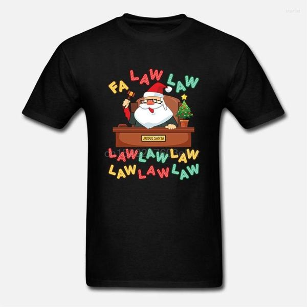 Herren T-Shirts Männer T-Shirt Lustiger Anwalt Weihnachten Santa Fa Gesetz Klassisches Hemd Bedrucktes T-Shirt T-Shirts Top