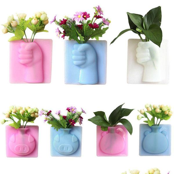 Вазы Sile Vase Wase Wanging Plant Flower Home Office холодильник декоративный