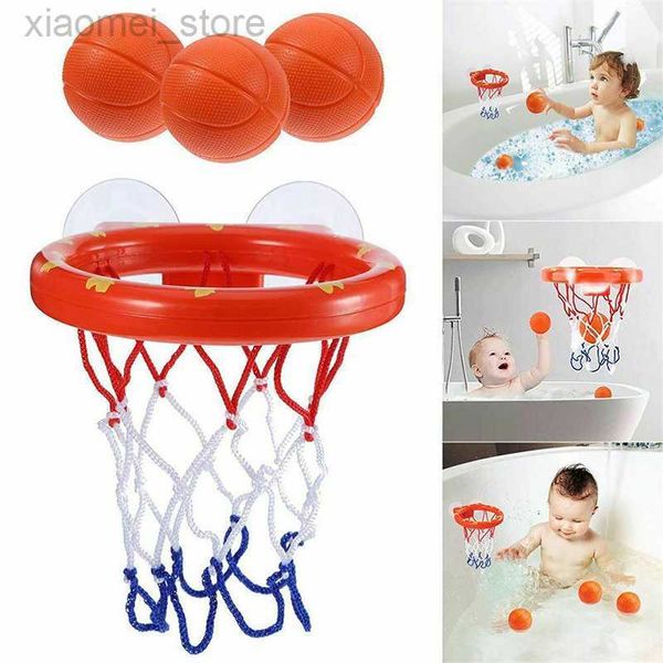 3PSCBadespielzeug Erhu Banhu Baby Kind Badespielzeug Junge Wasserspielzeug Badewanne Schuss Basketballkorb mit 3 Bällen Kinder Outdoor-Spiel süßer Wal