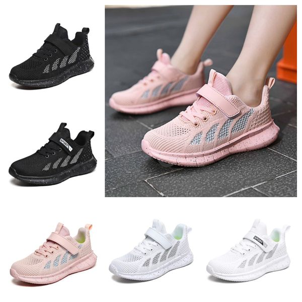 2023 Scarpe da corsa per bambini Ragazzi ragazze Flying Weave Mesh Traspirante Piccole scarpe bianche antiscivolo Rosa bambini Casual Sneakers sportive scarpe da passeggio all'aperto 28-35 b13