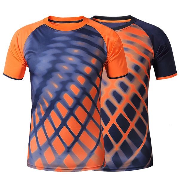 Magliette da esterno Maglie da calcio di marca maschile Magliette da calcio Magliette da corsa sportive ad asciugatura rapida Estate Camicie da ginnastica elastiche da palestra Top Abbigliamento uomo 3XL 230518