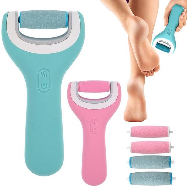 Arquivos Pedro de lavadora de pés elétricos Ferramentas de pedicure de arquivo de pé com removedor de calos com recarregável para remoção de pele dura Dead Profissional 4pcs