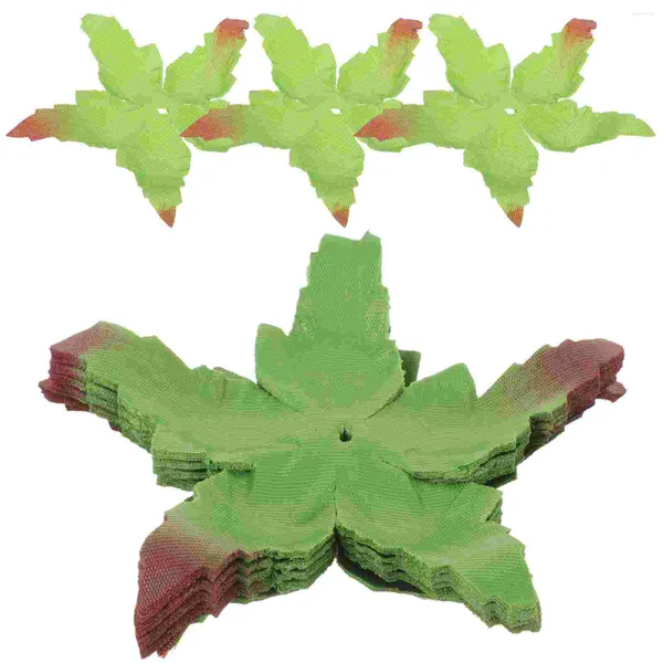 Flores decorativas 50pcs tecido sépalas pétalas cálices Green DIY para fabricação artificial