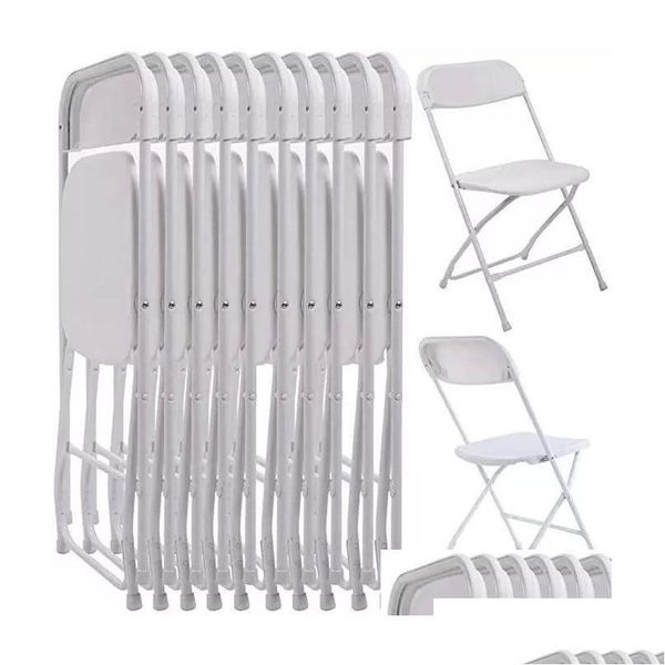 Diğer Festival Parti Malzemeleri Seti 4 Plastik Katlanır Sandalyeler Düğün Etkinlik Sandalye Ho Dh3y9 için Ticari Beyaz