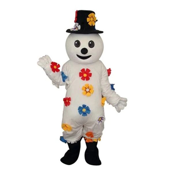 traje de traje de boneco de neve de flores de halloween roupas de caráter de desenho animado de primeira qualidade, adequado para o carnaval de natal unissex adultos vestido de festa de aniversário de carnaval