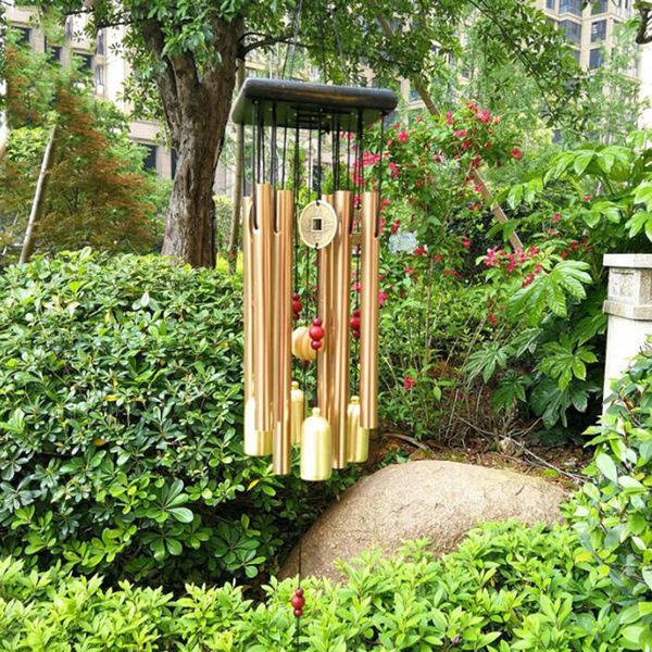 Gartendekorationen Kupfer Geld Windspiel Anhänger Balkon Außen Hof Garten Heimdekoration Metallrohr Windspiel Große Windspiele Glocken Röhren 230518