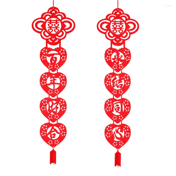Segno di matrimonio per tende da appendere Ornamento decorativo Nappa della fortuna Festa di primavera Banner per porta
