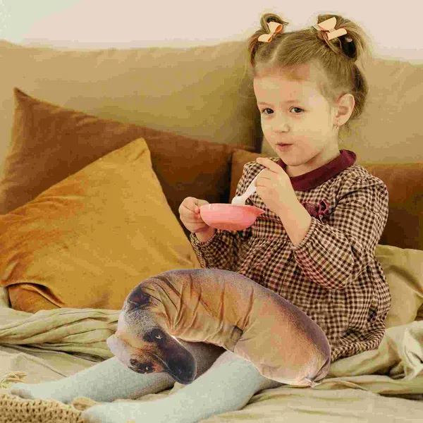 Yastık yumuşak oyuncak köpek Kazuha peluş doldurulmuş atış lüks dekor komik yastıklar plushie 3d ev dekoratif yatak hayvan