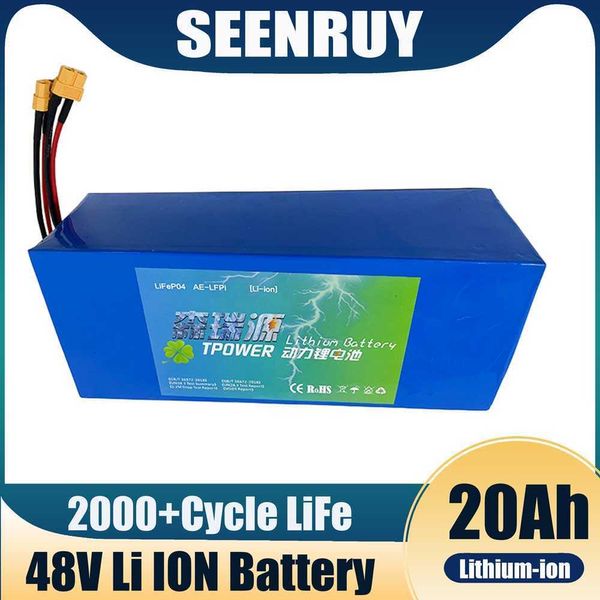 SEENRUY Batteria al Litio 48.1V 20Ah Li Ion BMS per Citycoco Scooter Bicicletta Skateboard Fornisce Caricatore 54.6V