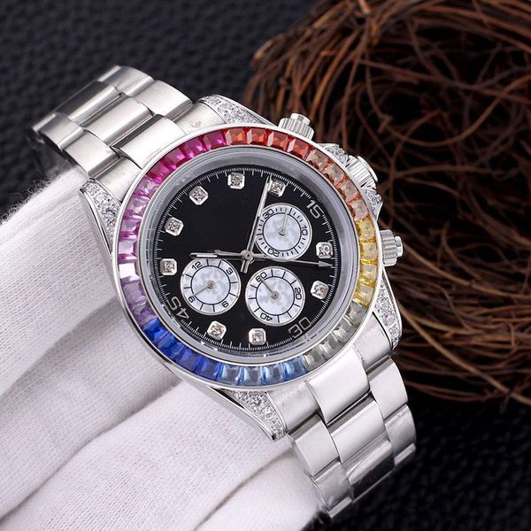 Rainbow Watch Herrenuhren, 40 mm, vollautomatische mechanische Uhren, Präzisionsstahlband, Saphirspiegel, hochwertige Uhr