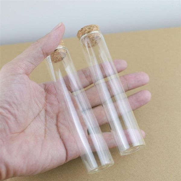 Vorratsflaschen 24 teile/los 25 150mm 55 ml Winzige Glasflasche Reagenzglas Korken Stopper Mini Gewürzbehälter Kleine DIY Gläser Fläschchen