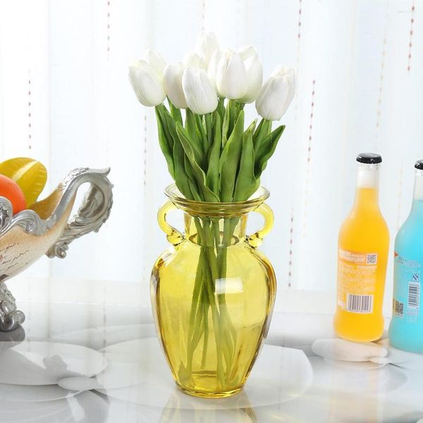 Fiori decorativi Mini Tulip Handfeel Simulazione Fiore Decorazione domestica Bouquet artificiale Falso Vendita veloce Stile