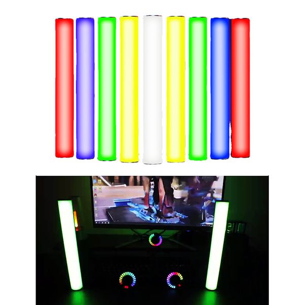 RGB LED Video Işık Çubuğu Değici, 30cm, Uygulama Kontrolü, Manyetik El Taşınağı Fotoğraf Hafif, Dimmable 3200K ~ 9000K Cri95+ 4000mAh dahili pil ile tam renkli LED ışık