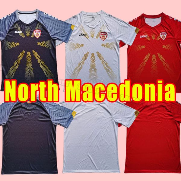 Maglie da calcio della Macedonia del Nord ELMAS ALIOSKI PANDEV TRAJKOVSKI JAHOVIC RISTOVSKI MUSLIU 2023 2024 squadra nazionale Home Away 3rd Men kit maglia da calcio23 24