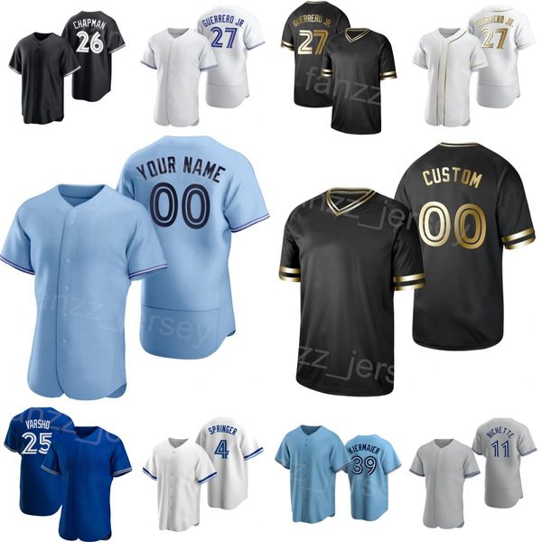 Baseball 26 Match Chapman Jersey 25 Daulton Varsho 39 Kevin Kiermaier 11 Bo Bichette 4 George Springer 27 Vladimir Guerrero Jr 99 Hyun-Jin Ryu City Connect Man Kids L-N