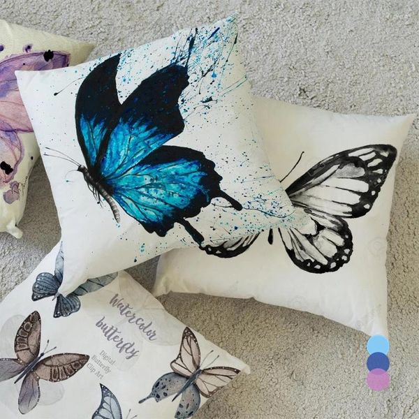 Pillow Butterfly Cover Nordic for Living Room Decor Decoração Casa Decorativa FUNA COJIN 45 Verão