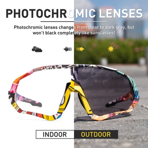 Óculos ao ar livre kapvoe fotochrômica de ciclismo de cilina para homens mulheres montanha tr90 bicicleta mtb road speed bike arredor esport sunglasses de pilotagem cicl p230518