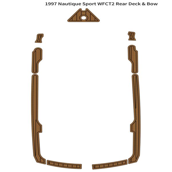 1997 Nautique Sport WFCT2 Heckdeck-Pad für Boot, EVA-Schaum, Faux-Teak-Deck-Bodenmatte