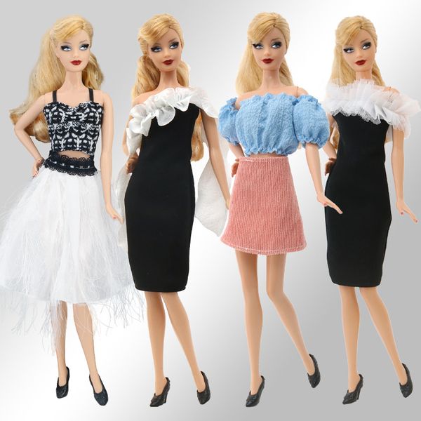 Kawaii предметы модные кукольные платья носить детские игрушки бесплатная доставка кулаковых аксессуаров для Barbie Diy Children Game Present День рождения