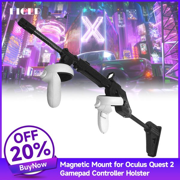 VR-Brille für Meta Oculus Quest 2 Gun Stock Magnetischer stabiler Waffenhalterständer Virtuelle Realität für Quest2 VR-Schießen Pistolengriff mit Riemen 230518