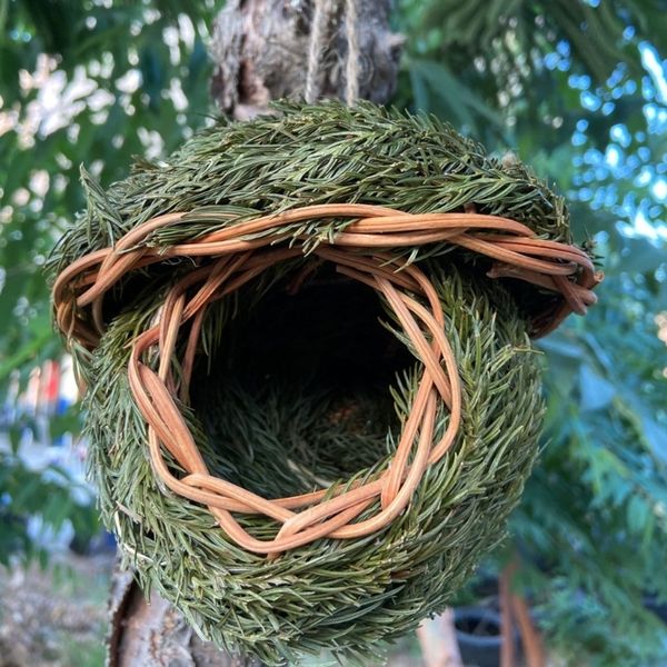 Gaiolas de pássaros Casa de pássaro de pássaro, abrigo de ninho de pássaro de pássaro, cabana pequena esconderijo de pássaro do lado de fora dos pardais pendurados para o ninho de papagaio casas de ninho B 230518