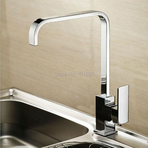Küchenarmaturen L16837 Luxus 2 Farben Messing Material Deck montiert Waschbecken Wasserhahn