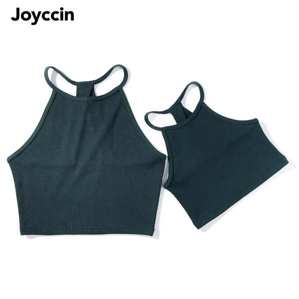 Abiti coordinati per la famiglia Joyccin Reggiseno senza schienale a costine Canotta Madre Figlia Crop Canotta Trendy Canotta Top Halter Collar Senza maniche Sexy Casual Yoga Vest 230518