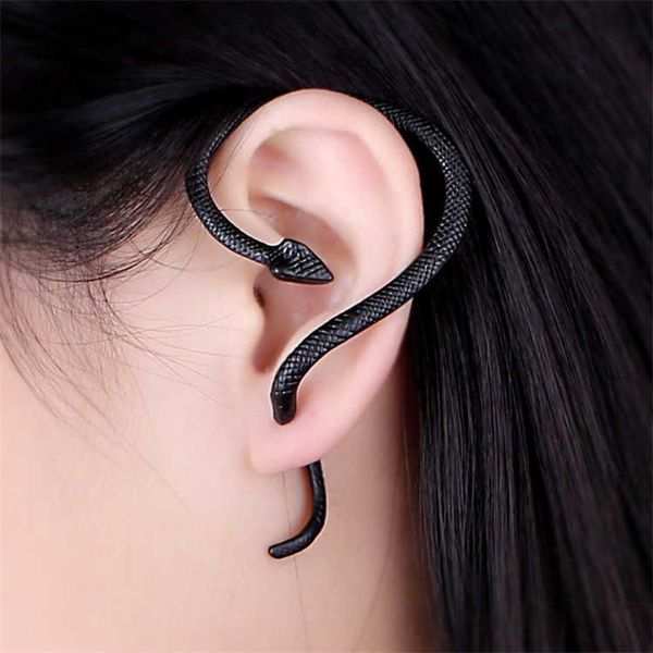 Stud Vintage Twine Snake Cartilagine Polsino Orecchini per Donna Uomo Ear Rock Punk Hip Hop Style Clip Polsini Piercing Gioielli Moda Z0517