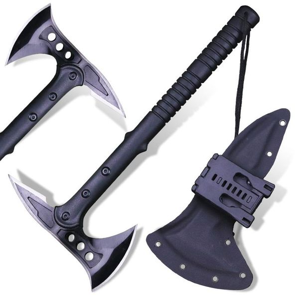 Bijl Black Pointytail Ax -Backcountry Acampamento Tático Machado Outdoor Bush Sobrevivência Axe Floresta Floresta Machado Ferramenta de Auto -Defesa