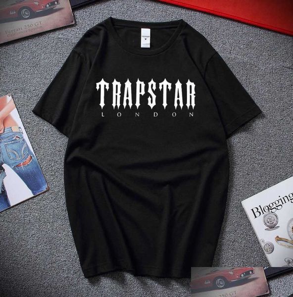 Herren T-Shirts 2023 Herren Trapstar T-Shirt Designer Männer Frauen Hip Hop Top Print T-Shirt Sommermode Schwarz Sportbekleidung Marke Atmungsaktives Design 85ess