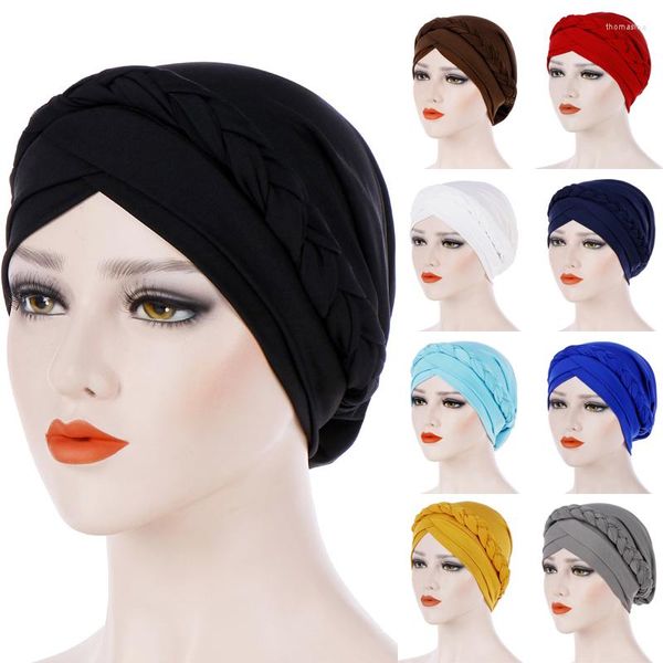 Ethnische Kleidung, Zopfwickel, für Damen, Jersey, innerer Hijab, muslimische Mode, elastisches Stirnband, Stirn über islamischem Turban, einfache Kappe, Chemo-Mütze