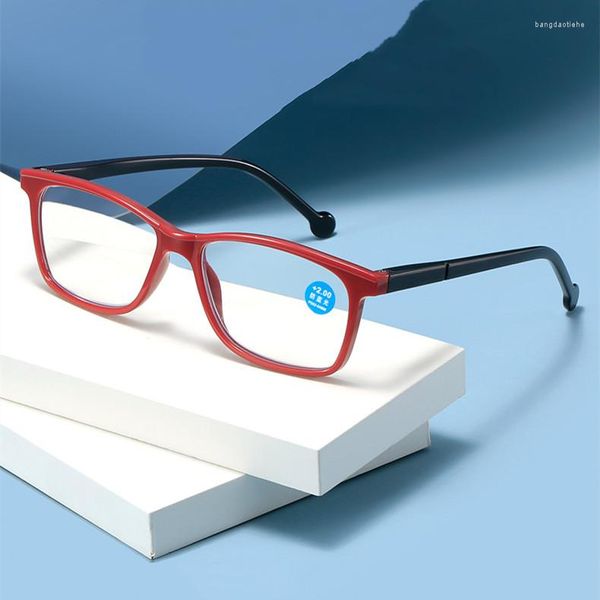 Güneş gözlükleri moda kadınlar plastik bahar bacak okuma gözlükleri erkekler küçük çerçeve presbiyopi gözlükleri kadın karşıtı mavi ışık gözlük