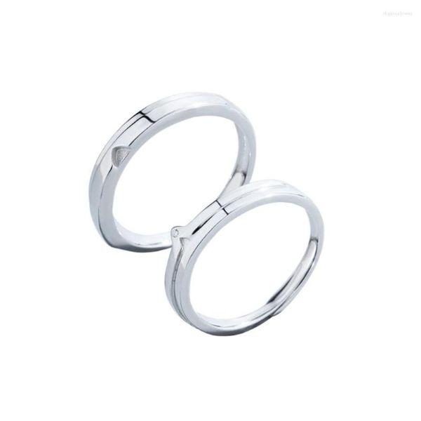 Cluster Rings 925 Sterling Silver Match Forever Couple Maschio Femmina Amore Anello di diamanti per le donne Amanti Gioielleria raffinata Fedi nuziali