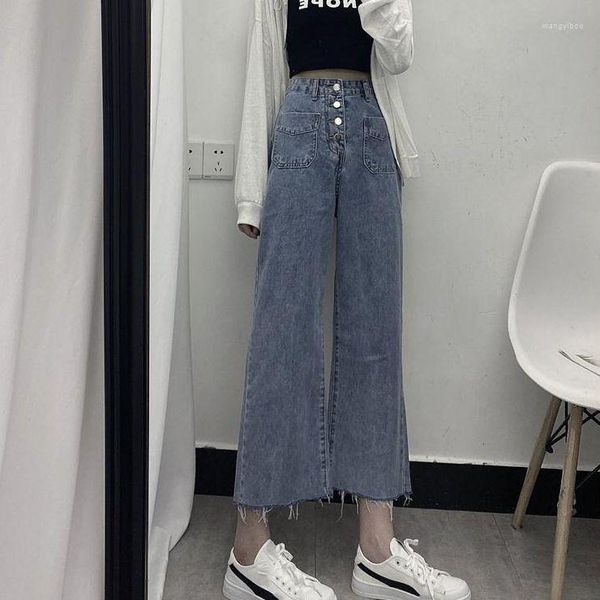 Calça jeans feminina borla reta preta calça jeans solteira retro calça feminina streetwear