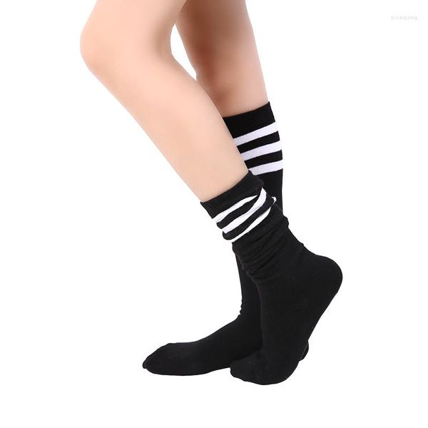 Sportsocken für Damen, wadenlange, atmungsaktive Radsocken aus Baumwolle für junge Damen, Freizeit- oder Outdoor-Aktivkleidung