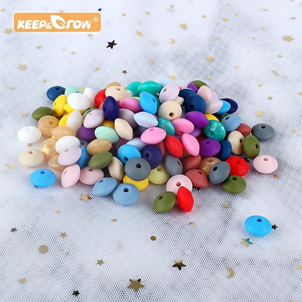 Bable The Lealers Toys 50pcs Силиконовые бусины 12 мм чечевица пищевая качество DIY Pacifier Clip Collece Coreether Детские продукты аксессуары 230518