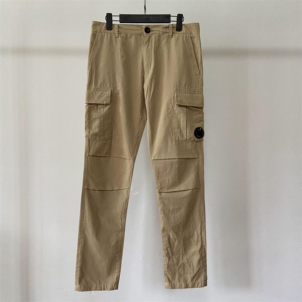 Pantaloni da uomo cargo cp in stile palestra a tutta lunghezza pantaloni con cerniera militare dritti dritti patchwork tasca abbigliamento maschio lj09