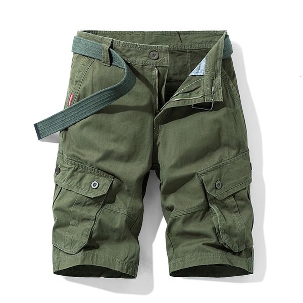 Pantaloncini da uomo Pantaloncini casual estivi da uomo Pantaloni larghi in puro cotone multitasche sportivi cargo medi Pantaloni comodi in nichel 230518