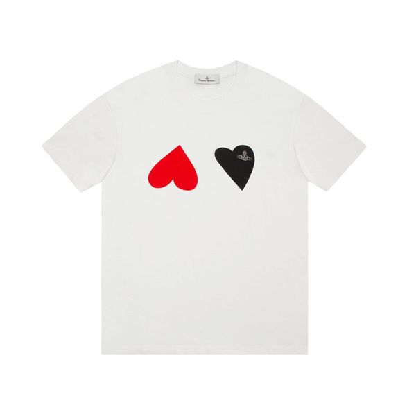 T-shirt stile più venduto da uomo 23SS Season T-shirt Fashion Designer Heart Letter Cotone manica corta Primavera / Estate Moda T-shirt coppia uomo e donna